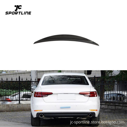 Carbon Fiber Rear Spoiler for Audi A4/S4 B9 Sedan 2017-2023